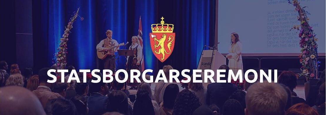 Logo statsborgarsermoni med riksløve - Klikk for stort bilete