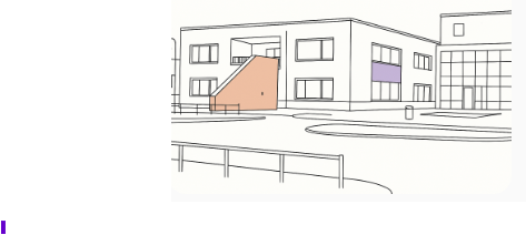 Enkel skisse av skule. - Klikk for stort bilete